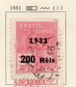 Brazil 1931-32 Early Issue Fine Used 200r. Surcharged NW-16967