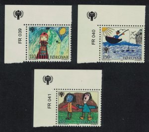 Faroe Is. Intl Year of Child 3v Corners 1979 MNH SC#45-47 SG#44-46