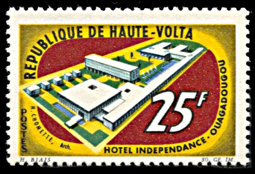 Upper Volta 135, MNH, Hotel Independance