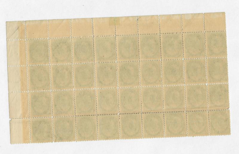 Canada Sc#74 M/NH, Plate Block Of 36 With Major Re-Entry, Gum Crease On 3rd Row