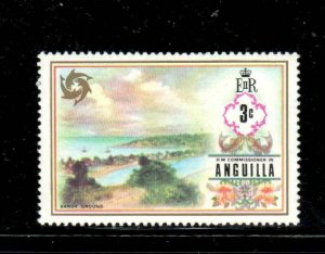 ANGUILLA #147 1972 3c SANDY GROUND MINT VF NH O.G