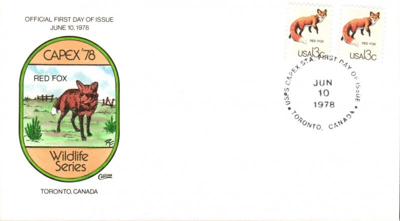 #1757 Capex Wildlife Collins FDC Set