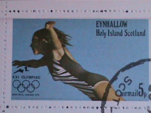 ​SCOTLAND-EYNHALLOW-1976 21ST OLYMPIC GAMES-MONTREAL CTO SHEET VF-EST.$10