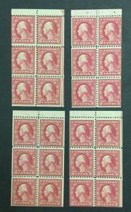 MOMEN: US #499e BOOKLETS 4 POSITIONS MINT OG NH #24791