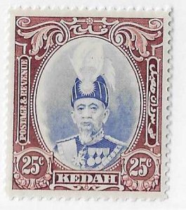 Kedah  (Malaya) Sc #48  25c  OG VF