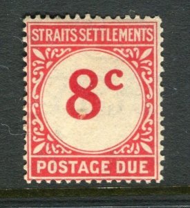 STRAITS SETTLEMENTS; 1920s early Postage Due Mint hinged 8c. value 
