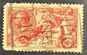 GB #180 Used F/VF 5s Seahorse (With Faults) SCV~$125 [$085]