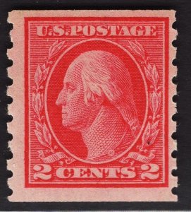 US #413 2c Carmine Washington Coil MINT NH SCV $130