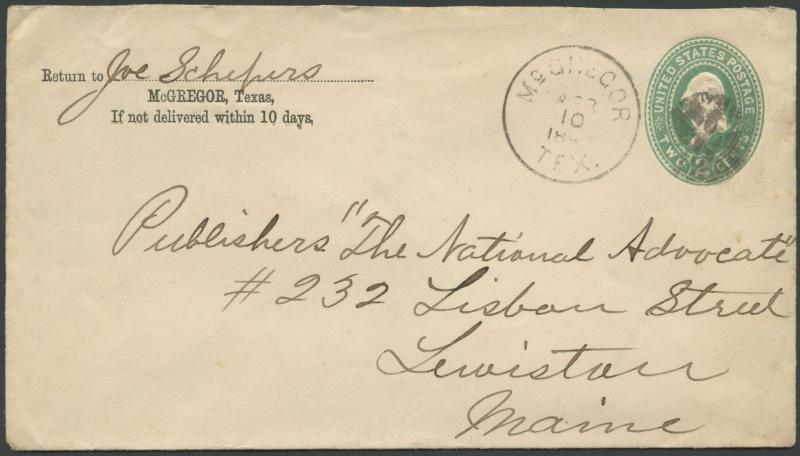 TEXAS MCLENNON COUNTY (1890 McGregor)  #400