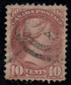 CANADA #40c 10c DULL ROSE LILAC 1877 SQ PERF11½x12 VF RING postmark cancel