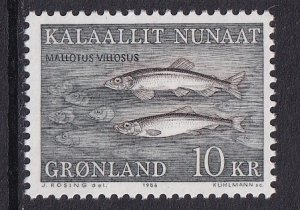 Greenland   #139  MNH  1986 marine life   10k