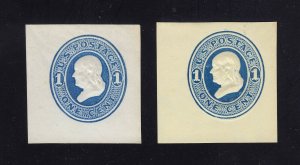 U74 & U75 Mint Cut Square, Cat $57.50