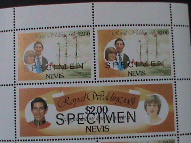 ​NEVIS-1981-SC# 137- RARE SPECIMEN-ROYAL WEDDING-MNH SHEET VF LAST ONE-RAR
