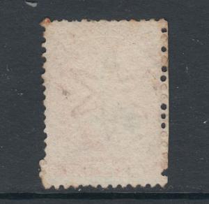 New Zealand Sc 31, SG 110 used. 1864-71 1p carmine vermilion, internal perf Cert