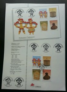 Portugal Craft of Wood 1995 Art Toy (stamp on info sheet) *2 pages front back