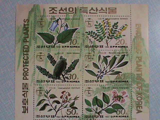 KOREA STAMP: 1993-KOREAN ENDEMIC PLANTS CTO-NH-MINI SHEET