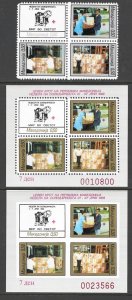 1993 Macedonia Red Cross Postal Tax #RA32-35 Block + Sheets Perf/Imperf VF-NH-