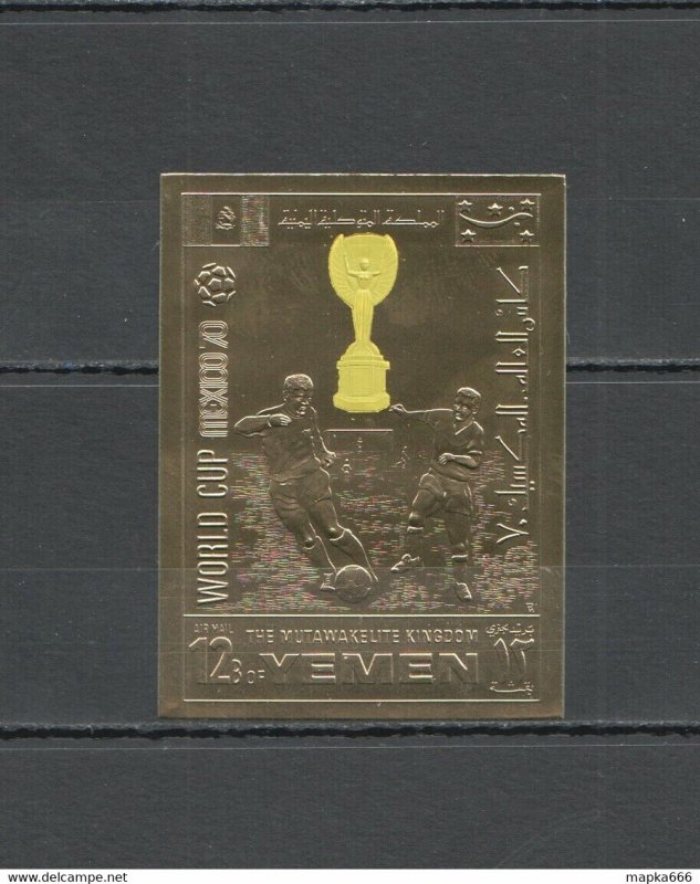 Imperf 1970 Yemen Football World Cup Mexico 1970 !!! Gold #1149 1St ** Nw