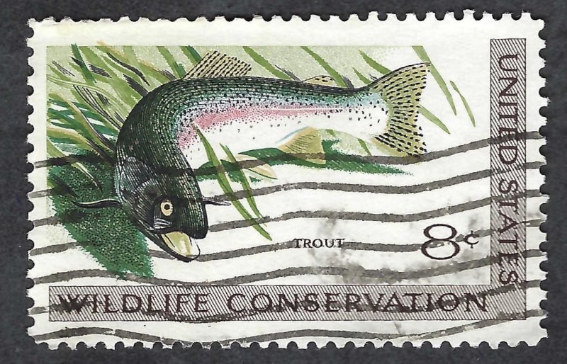 United States #1427 6¢ Wildlife Conservation - Trout (1971). Used.