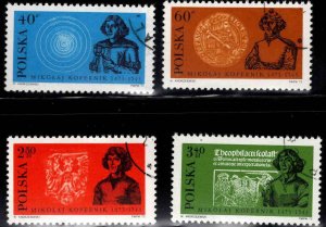 Poland Scott 1915-1918  Used 1972 Copernicus stamp set