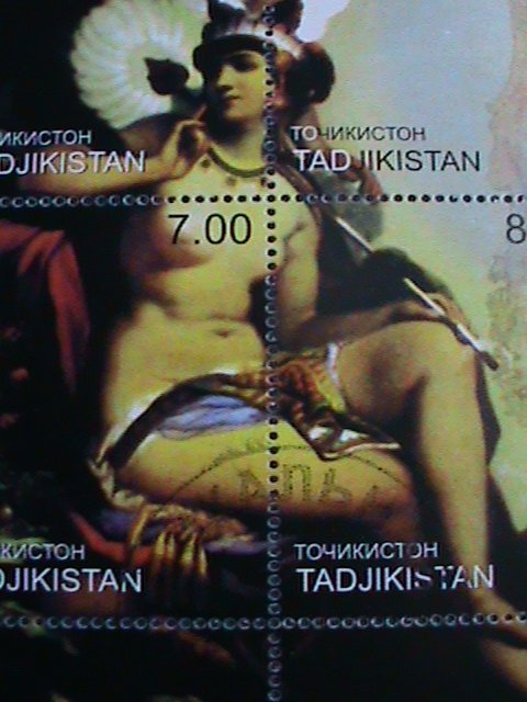 TAJIKISTAN-CHRISTOPHER COLUMBUS & HIS GLOBE-NUDE PAINTING- COLLECTIBLE-S/S