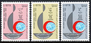 Libya 228-230, MNH. International Red Cross Centenary. Emblem, 1963 