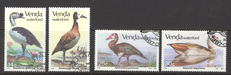 South Africa Venda Sc# 161-164 Used 1987 Waterfowl