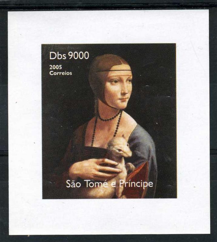 Sao Tome & Principe 2005 LEONARDO DA VINCI Paintings Deluxe s/s Mint (NH)