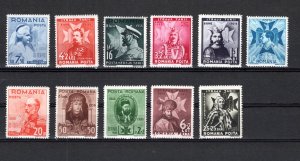 Romania 1938 MNH Sc B83-93