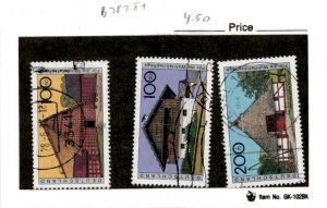 Germany, Postage Stamp, #B787-B789 Used, 1995 Farm House (AE)