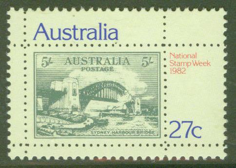 Australia Scott 846 MNH ** Sydney Bridge stamp on stamp 1982