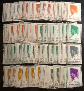 Indonesia Scott#668...688 Unused F/ VF to XF Group of 127 Cat. $25.40