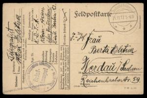 Germany 1917 Jerusalem Israel WWI Turkey Berlin C2 KDTA Klein Asien Feldpo 90423