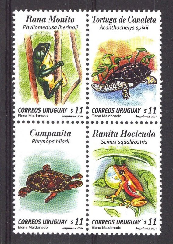 Uruguay SC #1893 MNH Stamp Amphibians and reptiles fauna turtles frogs