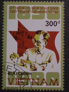 ​VIETNAM-1990 CENTENARY OF  HO CHI  MINH CTO VERY FINE WE SHIP TO WORLD WIDE