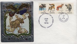 Set of 2 Ross Foil FDCs for the 1978 CAPEX Int'l Philatelic Exhibition I...