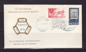 Mexico 937, C274 Set FDC Stamp Expo, EXMEX