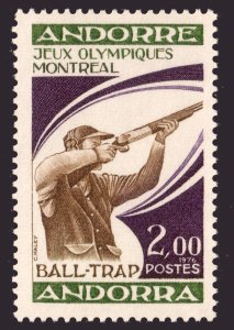 Andorra (French) #249  MNH - Olympics Trapshooting (1976)