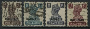 Bahrain overprinted KGVI 1942 4 to 12 annas used