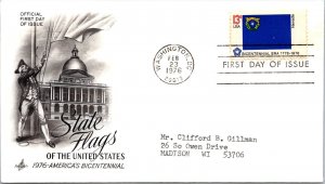 FDC 1976 SC #1682 Artcraft Cachet, Nevada - Washington DC - Single - J1334