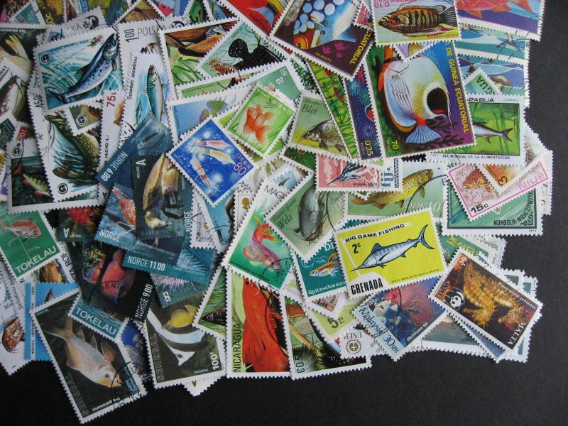 FISH & MARINE LIFE Topical collection 190 different (+3 SS) Mixed condition