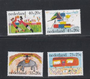 Netherlands # B527-530, Children's Drawings, Mint NH, 1/2 Cat.