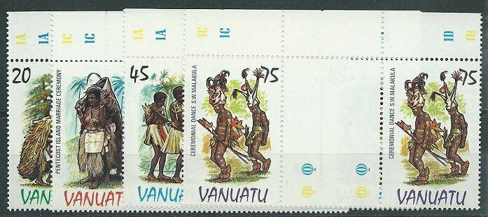 VANUATU 1985 Costumes set in gutter pairs MNH..............................12209