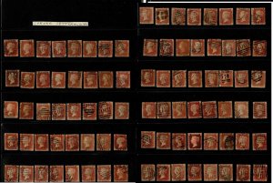 Great Britain #33 penny reds 240 corners AA to LT