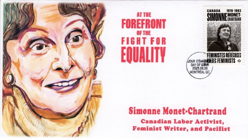 CA23-031, 2023, Simonne Monet-Chartrand, First Day of Issue, Pictorial Postmark,