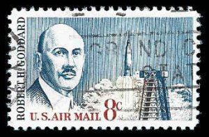 PCBstamps   US C69 8c Dr. Robert H. Goddard, used, (18)