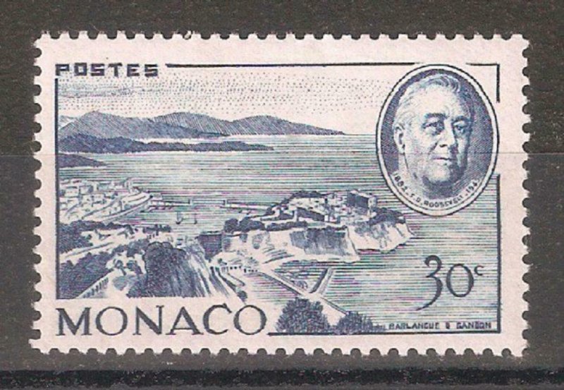 Monaco 1946, US Presidents, Franklin D Roosevelt 30c, Scott # 199,VF MLH*OG 