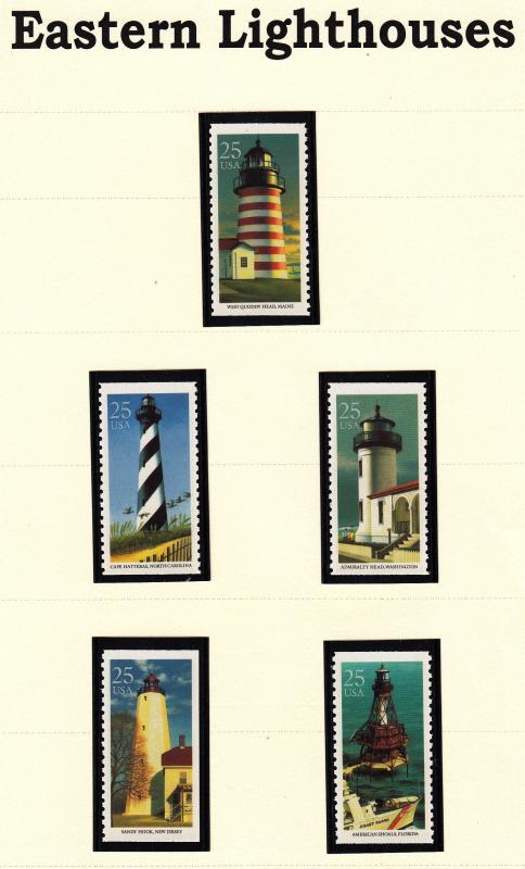 United States #2474a, E. Lighthouse set of 5 MNH, Please see the description.