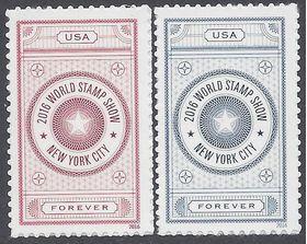 Scott 5062-5063 World Stamp Show NY Set of 2 2016 Mint NH