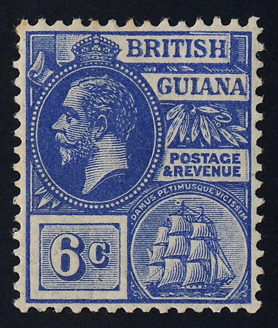 British Guiana 195 MH King George V, Sailing Ship